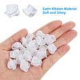 thumbnail image 4 of Unique Bargains Mini Satin Ribbon Roses Tiny Fabric Flowers Embellishments Rosettes Applique White 50 Pcs, 4 of 5