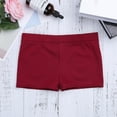 thumbnail image 4 of iixpin Girls Dance Shorts Low Rise Booty Shorts Ballet Yoga Shorts Cycling Shorts Athletic Gymnastics Shorts Burgundy 10, 4 of 6