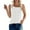 White, variant on Breathable Seamless Ribbed Tank Top for Women Sleeveless Stretch Camisole Soft Comfortable Summer Layering Essential