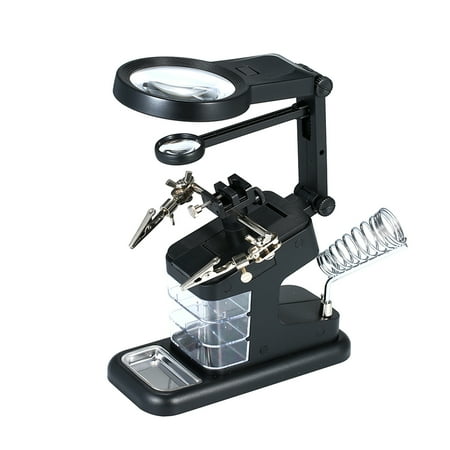 

Aibecy Multi-Functional Welding Magnifier 3X/4.5X/25X LED Light Desktop Magnifier USB Port Soldering Stand Tool Magnifier