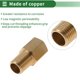 thumbnail image 3 of Accesorios de tubería de cobre Unique Bargains 1/4" hembra x 1/4" macho, unión de extensión de rosca interna y externa 1.38" 2 piezas, 3 of 7