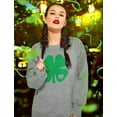 thumbnail image 5 of Tstars Womens Irish Shamrock Green Clover Heart Gift for St Patricks Day Cute Shirts Gift for Her Irish Shirt Pride Proud Irish Women Sweatshirt, 5 of 6