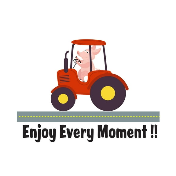 Enjoy Every Moment Kids Wall Stickers -Vinyl Art Decals- Decorative Art Decor Sticker For Nursery Kids Room Bedroom Playroom Classroom- Size : 10" x 7".