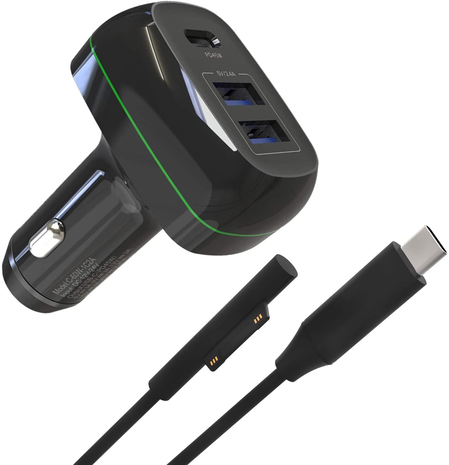 Surface Pro Car Charger Surface Laptop Car Charger, USB C Car Charger