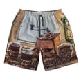 thumbnail image 5 of Goofa Oil Lamp Coffee Beans Printed Mens Swim Trunks Summer Quick Dry Short Beach Swimwear Bathing Suits-Large, 5 of 9
