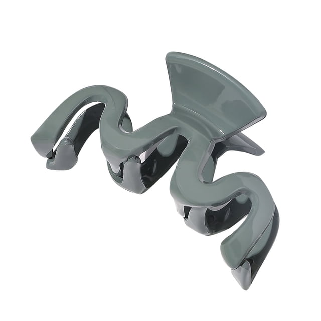 Hair Clips for Girls Pure Color Acrylic Wavy Shape Sweet Catch Shark Hair Accessories for GirlsMulticolor