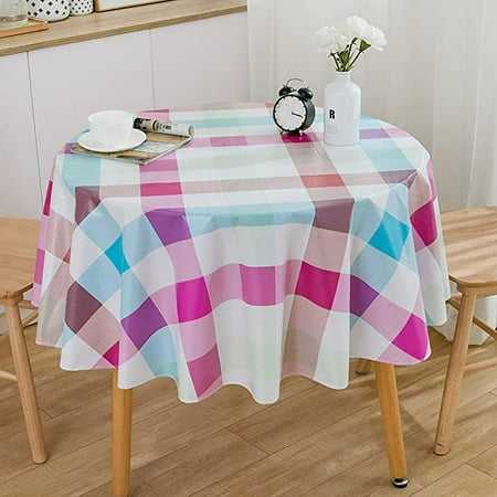 

Vinyl Flannel Backed Tablecloth Waterproof Oil-Proof PVC Table Cloth Stain-Resistant Wipeable Indoor/Outdoor Picnic BBQ and Dinin