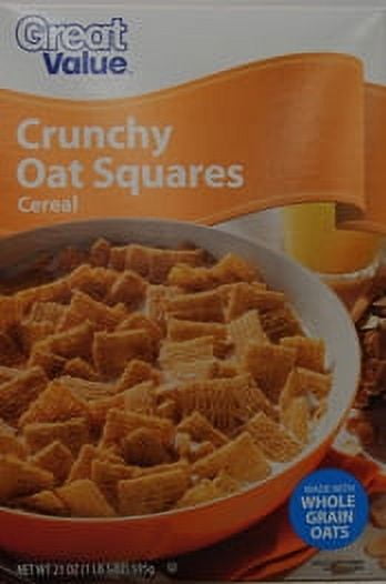 Great Value Crunchy Oat Squares Cereal, 21 oz
