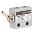 thumbnail image 4 of HL2301 3 Position 2 Port Pneumatic Valve Silver Metal 3.5x3.2cm, 4 of 5