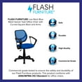 thumbnail image 3 of Flash Furniture Neri Low Back Blue Mesh Swivel Task Office Chair with Curved Square Back and Arms, 3 of 6