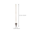 thumbnail image 2 of BESTYASH 2Pcs Cross Pendant Car Mirror Charm Retro Style Hanging Ornament Brown Thread Spiritual Symbol, 2 of 8