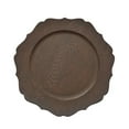 thumbnail image 2 of Balsa Circle 6 Rustic Brown 13" Wooden Round Acrylic Charger Plates Scalloped Trim Party Events Decorations Supplies, 2 of 8
