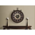 thumbnail image 3 of Clocks - 24" Round - Gear Mechanism - Wall Clock - Brown - Traditional, 3 of 5