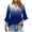 Dark Blue Plus Size Blouse for Women_m, variant on CYMMPU Floral Pattern 3/4 Sleeve Tunic Tops Summer Fashion Shirts Blouses for Women Dressy Casual V Neck Loose Fit Spring Tops Business Elegant Work Topss Orange XXL