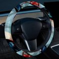 thumbnail image 2 of Woodpecker 14.5 Inch Printing PVC Leather Auto Accessories Car Wheel Cover Steering Wheel Cover, 2 of 6