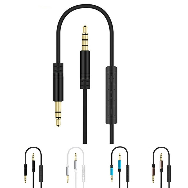 VONKY Car Stereo AUX Cable Computer Headphone Handsfree AUX Cable Computer Phone Call Wire Control 3.5mm Audio Cord black 1Set