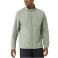 thumbnail image 2 of Zedker Mens Lightweight Jackets Full Zip Casual Windbreaker Waterproof Coat with Hood Fall Trendy Outwear for Golf Running Hiking Travel with Pockets Army Green L, 2 of 7