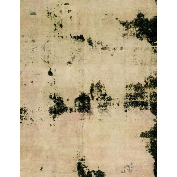 Ahgly Company Machine Washable Indoor Rectangle Abstract Yellow Area Rugs, 7' x 9'