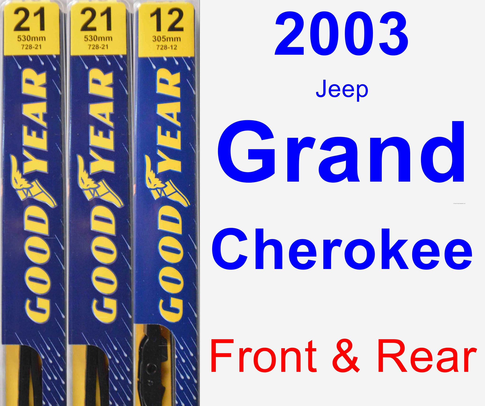 2003 Jeep Grand Cherokee Wiper Blade Set/Kit (Front) (2 Blades) - Premium -  
