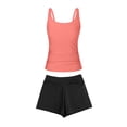 thumbnail image 5 of Ahdbta Women's Two Piece Swimsuits Tummy Control Tankini Scoop Neck Tank Top with Shorts Bathing Suits Modest Swimwear, 5 of 6