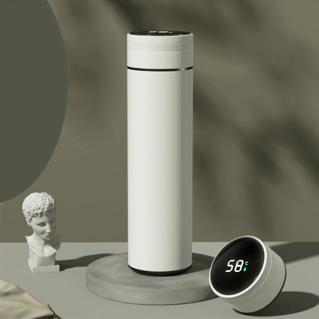 Tazas aisladas con pantalla de temperatura LED 480ML a prueba de fugas para acampar viajar gimnasio