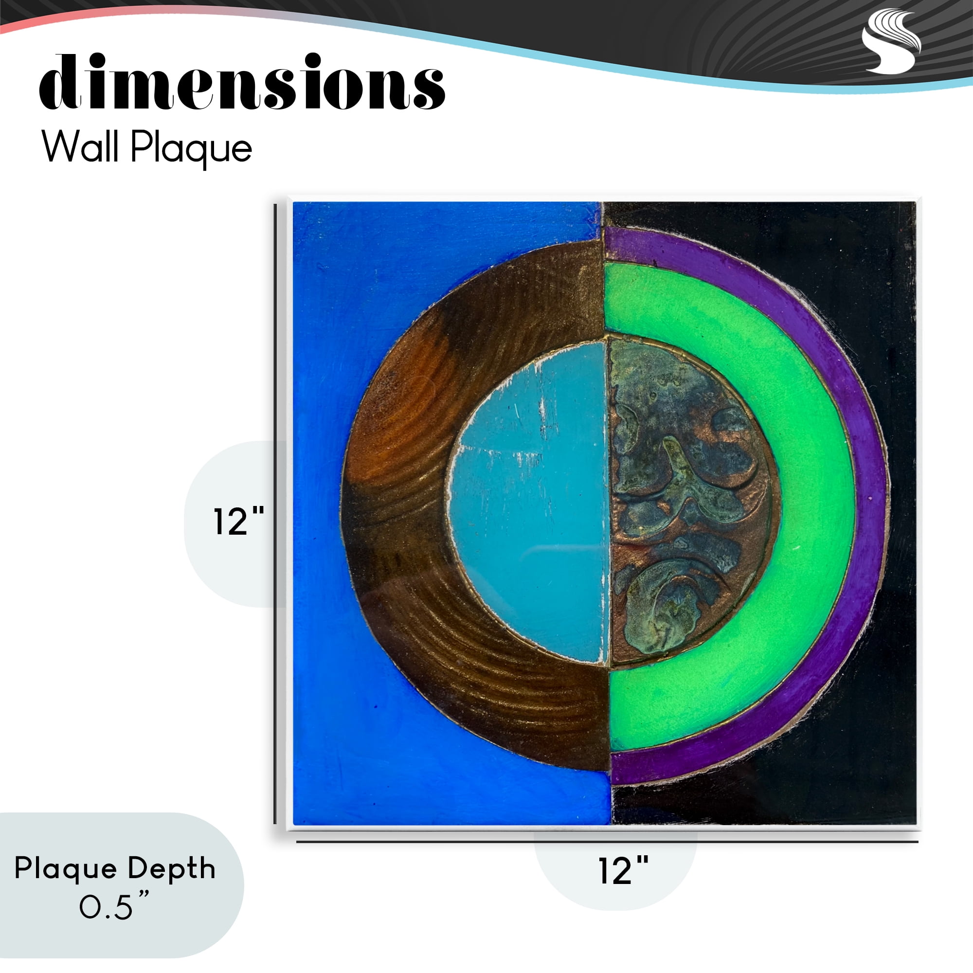 Stupell Industries Nocturnal Circle Symmetry Wall Plaque Art, design by Matthew Finger