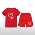 thumbnail image 3 of Hrsba Fashion Boy And Girls' Casual Short Sleeve Round Neck Collar Botton Solid Color Short Pants Sets,Toddler Summer Short Sleeve Round-Neck Blouses & Shirts Sets, 3 of 3