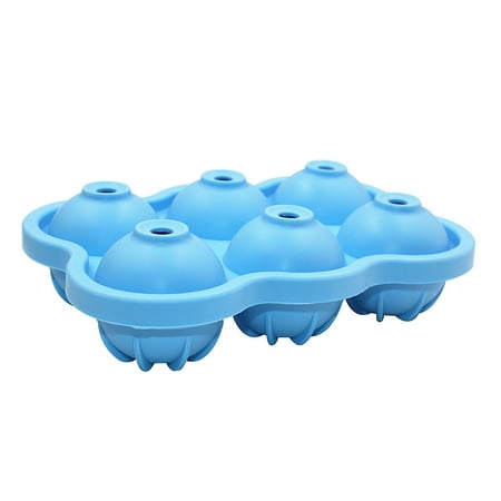 

Cake Mould Silicone Ice Ball Hockey Mold Ice Tray With 6 Holes Lid