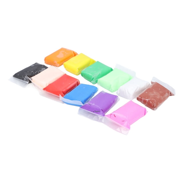 Ensemble d'Argile Sèche à Air, Argile de Modélisation Colorée Sûre Inoffensive Antiadhésive et Facile à Modeler Argile Magique Douce DIY Facile à Pincer dans Toutes les Formes Argile Sèche à Air pour Enfants