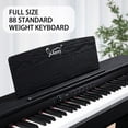 thumbnail image 5 of 88-Key Digital Piano, Full Weighted Action Electric Keyboards Piano for All Experience Levels, with Furniture Stand, Power Adapter, Dual 20W Speakers, Triple Pedals, Headphone (Black，GDP-105), 5 of 10