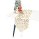 thumbnail image 1 of Caminos de mesa con patrón de impresión bronceada con borlas para decoración de boda, fiesta de Navidad, 33x180cm, 1 of 5