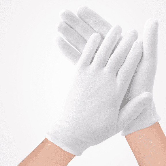 12Pcs Non-Irritating Cotton Gloves – Gentle on Sensitive Skin
