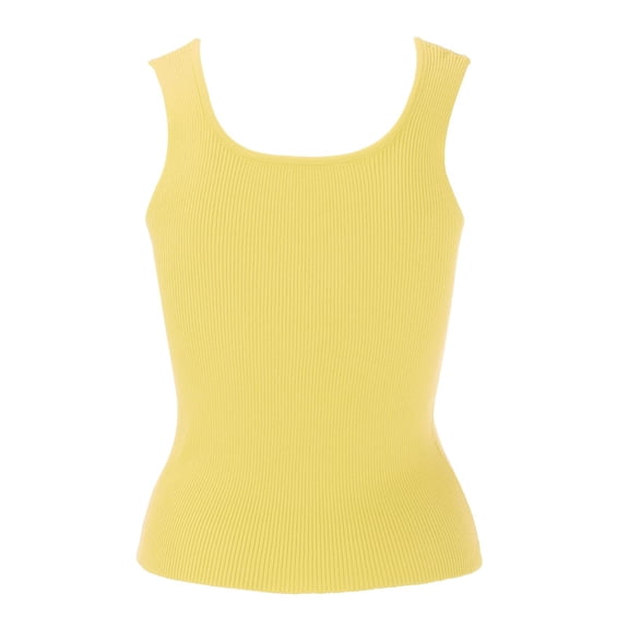 Vedolay Women's Sweater Vests Women's Sweater Vest Crew Neck Sleeveless Casual Knit Sweater Tanks,Yellow M