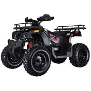 Coleman Powersports AT200R 169cc Adult Gas ATV, High-Speed Off-Road Quad Up to 38 MPH & 20 Miles Range, Automatic Transmission, Front & Rear Cargo Racks, Ages 16 and Up, Black