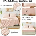 thumbnail image 5 of King Size Comforter Set Blush Pink, 7 Pieces Bed in a Bag King Comforter Set with Sheets, Bedding Set with Down Alternative Comforter, Fitted Sheets, Flat Sheets, Pillow Shams and Pillowcases, 5 of 18