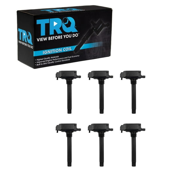 TRQ 6 Piece Engine Ignition Coil Set Direct Fit for Chrysler Dodge Jeep Ram 3.6L ICA65527