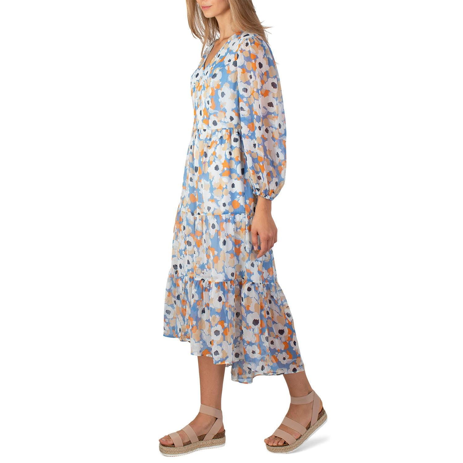 Joie Dresses | Nwt Joie Blue Printed Parisian Paisley Tiered Maxi Dress Sz Xxl | Color: Blue | Size: Xxl | Keely1120's Closet