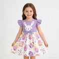 thumbnail image 2 of Toddler Easter Dresses for Girls Sleeveless Cute Print Dress Bow A-line Dress Girls Spring Dress Girl Clothes Size 2-3 Years, 2 of 9