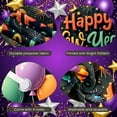 thumbnail image 4 of Colorful Balloons Happy New Year Banner Firework Decorations New Year Display Star Patterns Party Hats Festive Backdrop for New Year Party Holiday Celebration Indoor Decoration, 4 of 9