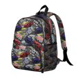 thumbnail image 2 of Speed Racer Cars Pattern Backpack Backpack for School,Schoolbag with Adjustable Shoulder Straps & Padded Back,13.8"x11.4"x6", 2 of 6