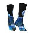 thumbnail image 3 of Goofa Blue Viper Snake 2 Printed Men's Crew Socks, Soft Durable Breathable Moisture-Wicking with Odor Control Cotton socks, 3 of 9