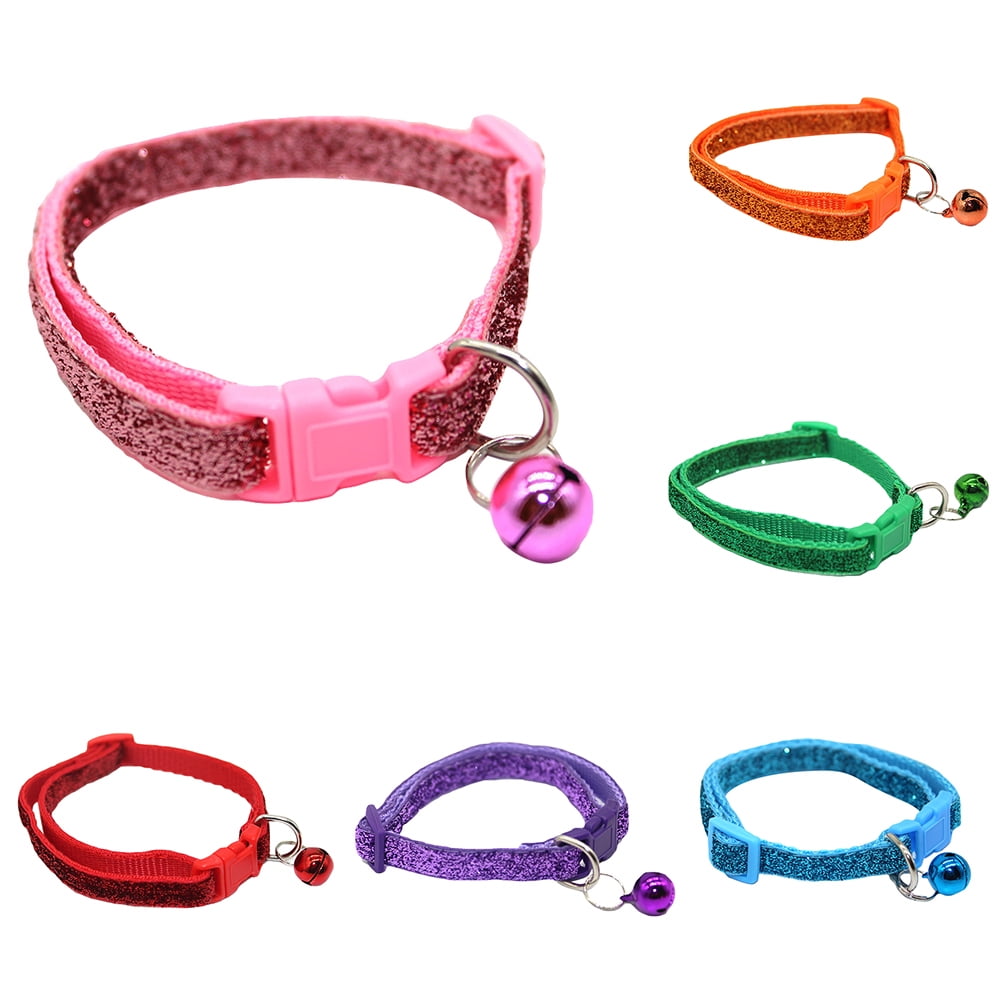 Walbest Cat Collars Bling with Bells, Adjustable Nylon Breakaway