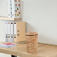 thumbnail image 2 of Grass Bathroom Trash Can with Lid, Handwoven Waste Basket for Bathroom, Compact Round Design, Long-Lasting Water Hyacinth Material, Vintage Rustic Decor for Bedroom, Office, and More, 2 of 5