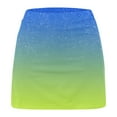 thumbnail image 3 of Athletic Skorts for Girl Elastic Tennis Yoga Shorts High Waist Gradient Printed Skirt Tummy Control Skinny Joggers, 3 of 6