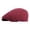 Wine, variant on lnmuld Solid Cotton Flat Cap Classic Ivy Newsboy Hat for Men Size:One Size