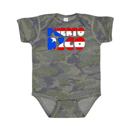 

Inktastic Puerto Rico Flag in Text Gift Baby Boy or Baby Girl Bodysuit