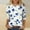 Blue, variant on Leesechin Womens Shirts Fashion Printed Loose T-shirt 3/4 Sleeves Blouse Round Neck Casual Tops