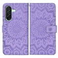thumbnail image 5 of Asuwish Compatible with Samsung Galaxy A26 5G Wallet Phone Case and Tempered Glass Screen Protector Flip Credit Card Holder Stand Mandala Flower Cell Cover for A 26 26A LTE Women Purple, 5 of 8
