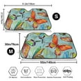 thumbnail image 3 of Balery Retro Seamless Flying Butterflies Windshield Sun Shade, Car Front Window Sunshade Cover ,Automotive Interior Portected Blocks Uv Rays For Car Pickup Truck Suv Accessories- Small, 3 of 7