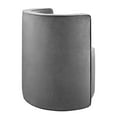 thumbnail image 4 of Swivel Armchair Chair, Grey Gray, Velvet, Living Kitchen Cafe Bistro Hospitality Restaurant, Modern Contemporary Boutique HB34554, 4 of 9